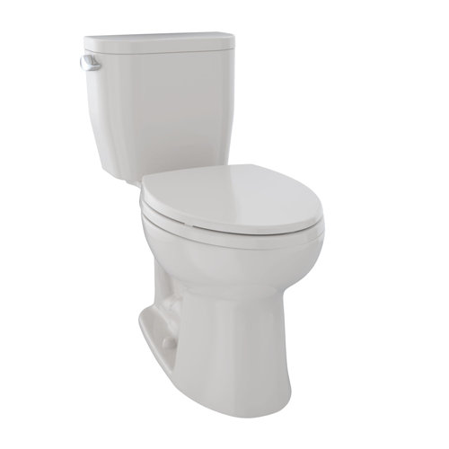 TOTO Entrada 1.28 GPF Elongated Comfort Height Floor Mounted TwoPiece Toilet (Seat Not Included